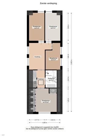 Floorplan - Plantsoenstraat 54, 9717 KW Groningen